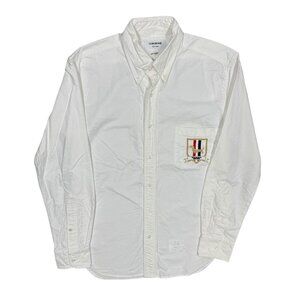 Thom Browne New York Oxford Shirt White Hector Long Sleeve Made in Japan Medium